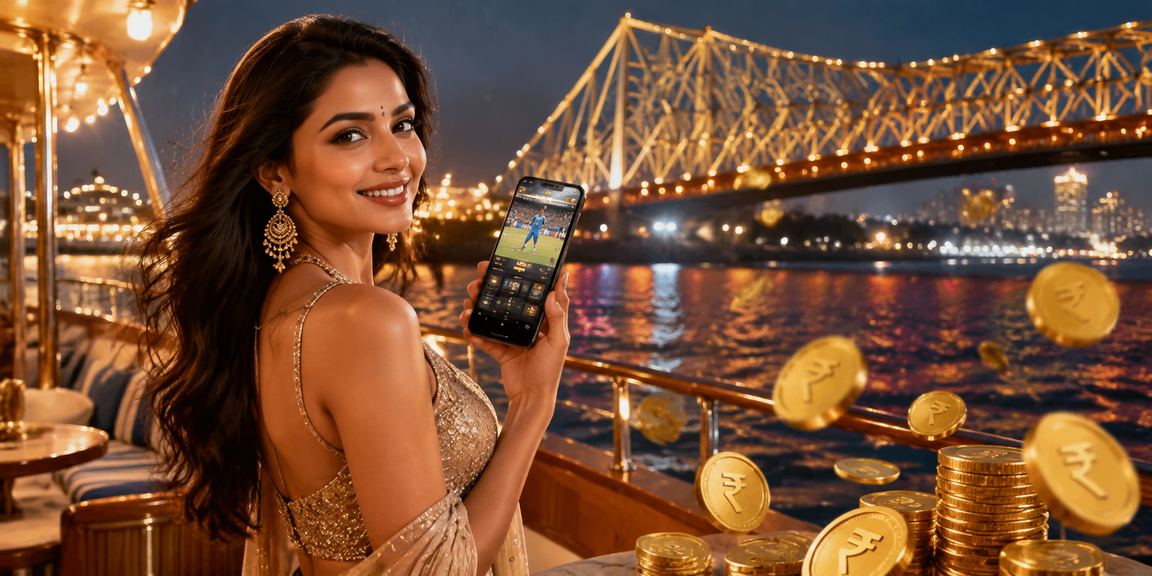 Payment transaction on Kolkata's Howrah Bridge view